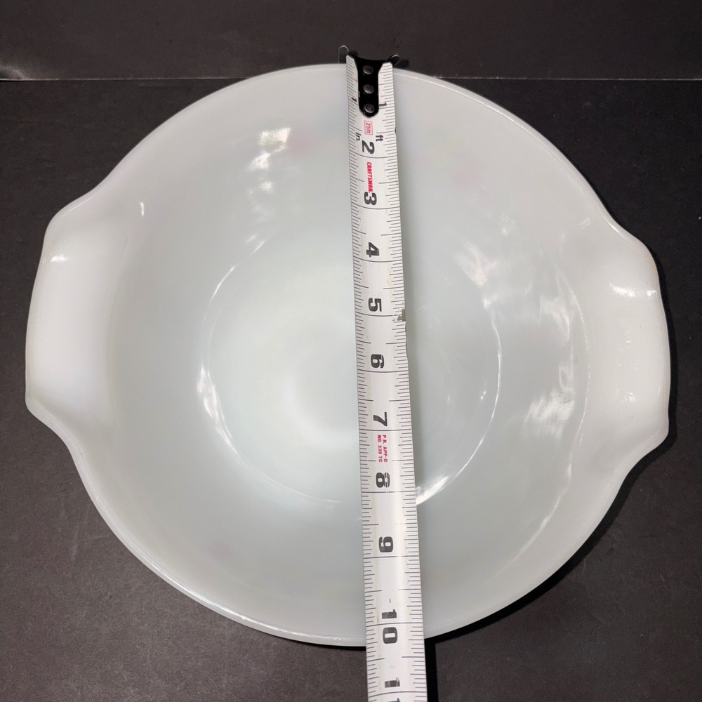 Vintage Anchor Hocking Fire King Chanticleer Milk Glass Mixing Bowl 11.75" x 10" - Picture 16 of 16